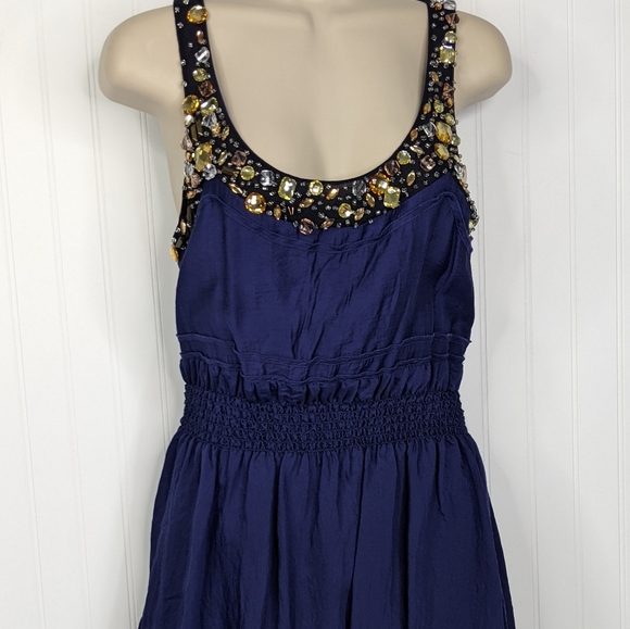 ANDREW MARC NY Jeweled Neck Bubble Dress Sz 6 - Picture 5 of 15